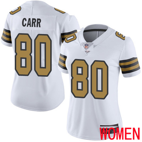 New Orleans Saints Limited White Women Austin Carr Jersey NFL Football #80 Rush Vapor Untouchable Jersey->women nfl jersey->Women Jersey